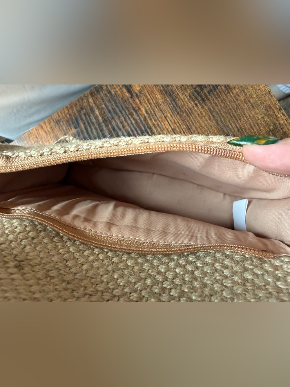 Dior Beige Knitted Logo Pouch - Picture 4 of 5